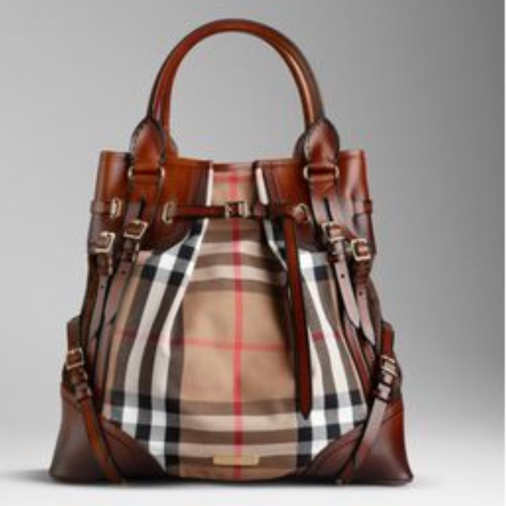 Authentic Burberry briddle whipstitch shoulder bag